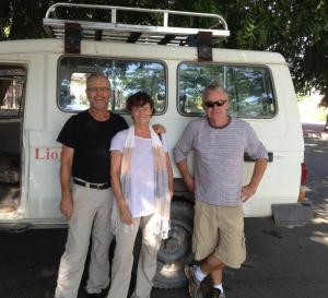David, Carolyn and Peter with the old troopie
